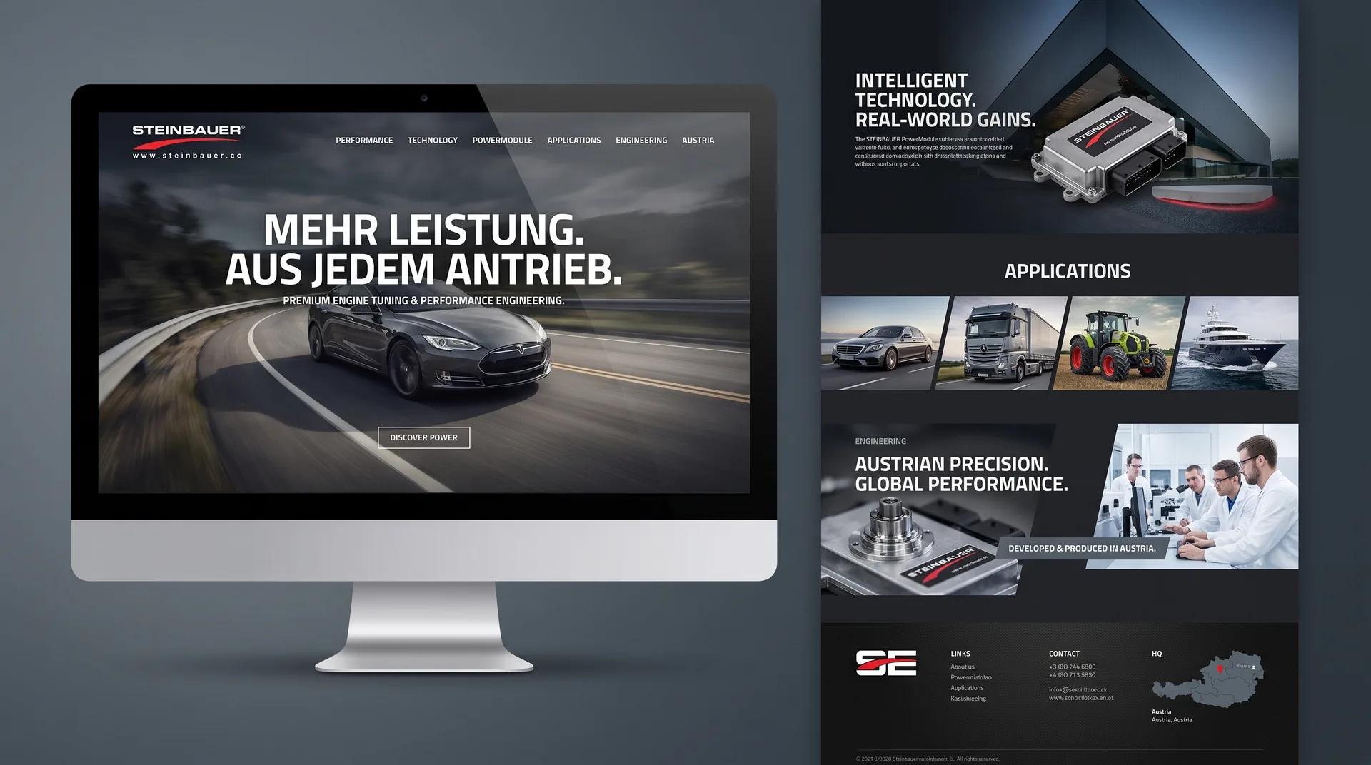 Website-Entwurf Version 02 — digitaler Showroom