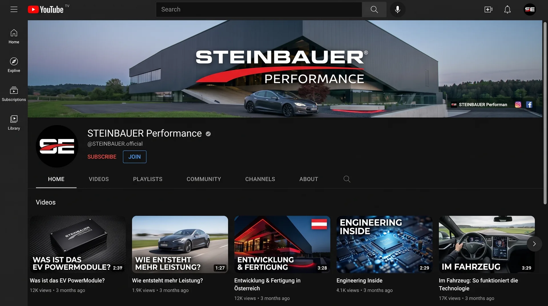 Konzept eines STEINBAUER-Kanals auf YouTube